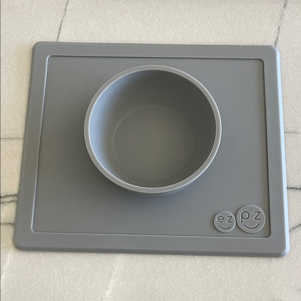 ezpz Gray Silicone Kids Bowl